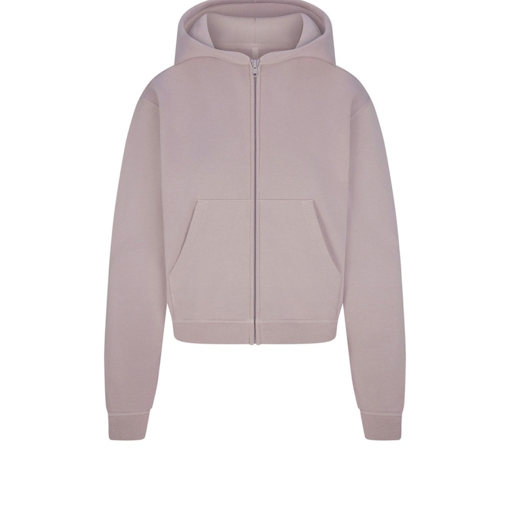 SKIMS Mauve Cropped Hoodie with Relaxed Fit NWOT